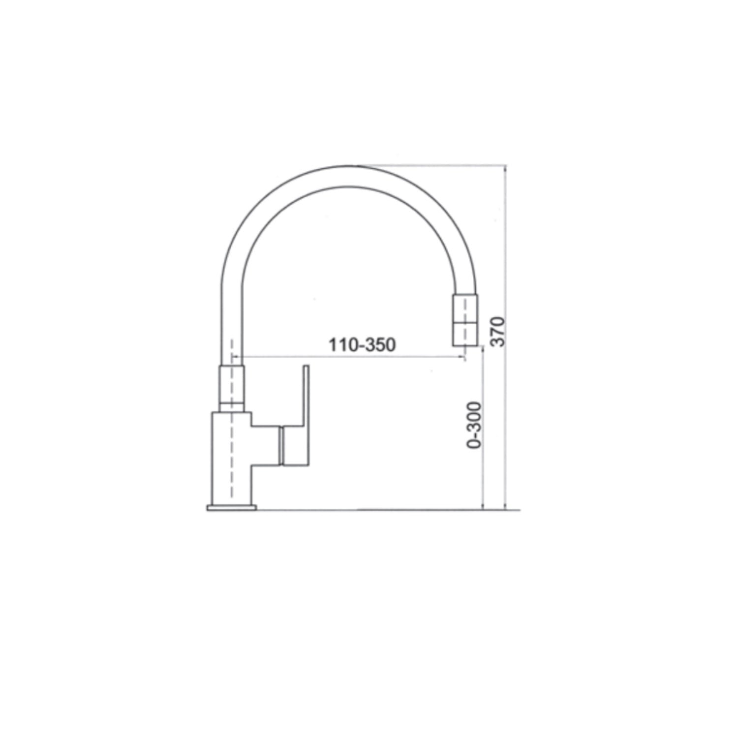 Miscelatore cucina in ottone cromato con canna snodata bianca Keller Taps