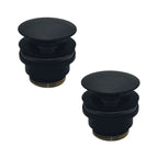 Set 2 Pilette click clack per lavabi con troppo pieno Paffoni Light Exclusive Edition versione Nero Opaco