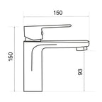 Miscelatore lavabo serie Hopper in ottone cromato