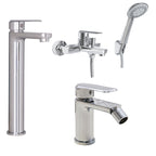Composizione di miscelatori per lavabo alto