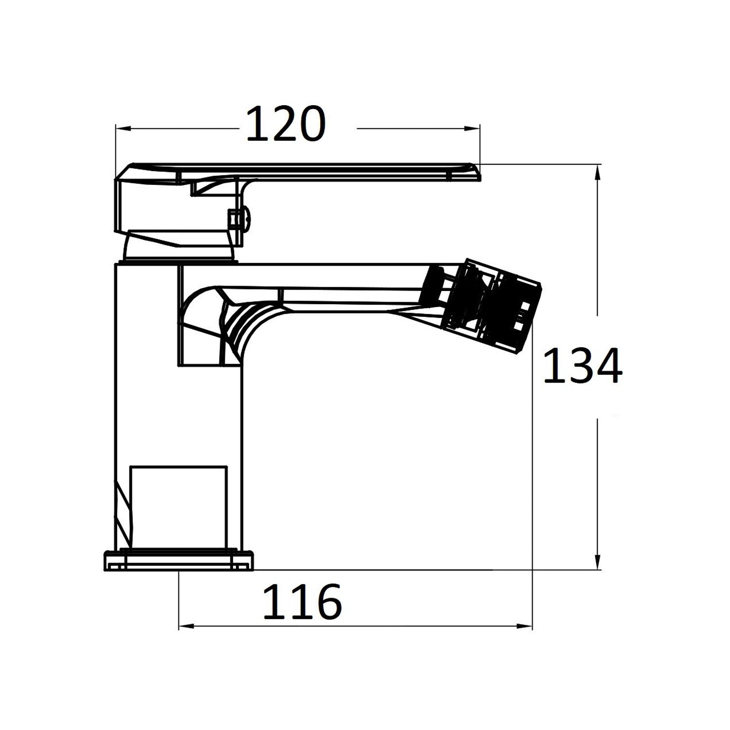 Composizione di miscelatori per lavabo incasso