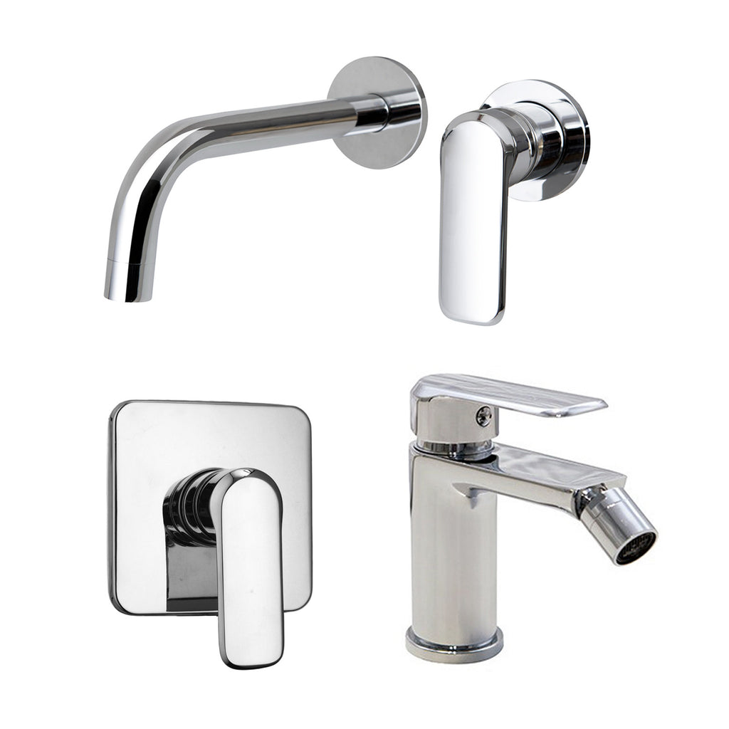 Composizione di miscelatori per lavabo incasso