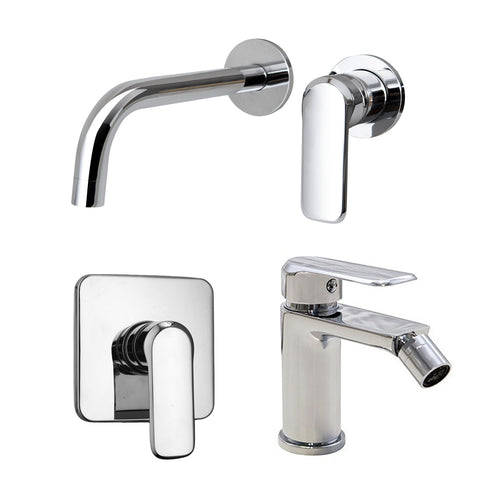 Composizione di miscelatori per lavabo incasso