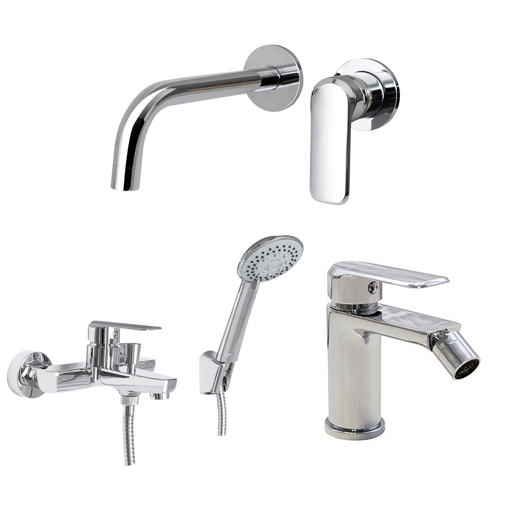 Composizione di miscelatori per lavabo incasso