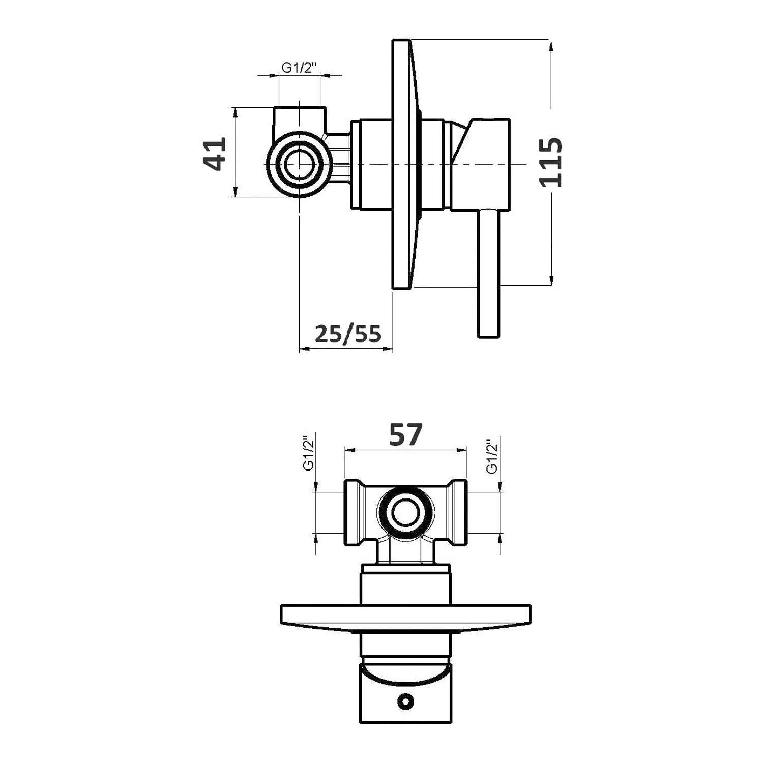 Composizione di miscelatori per lavabo incasso easy box 