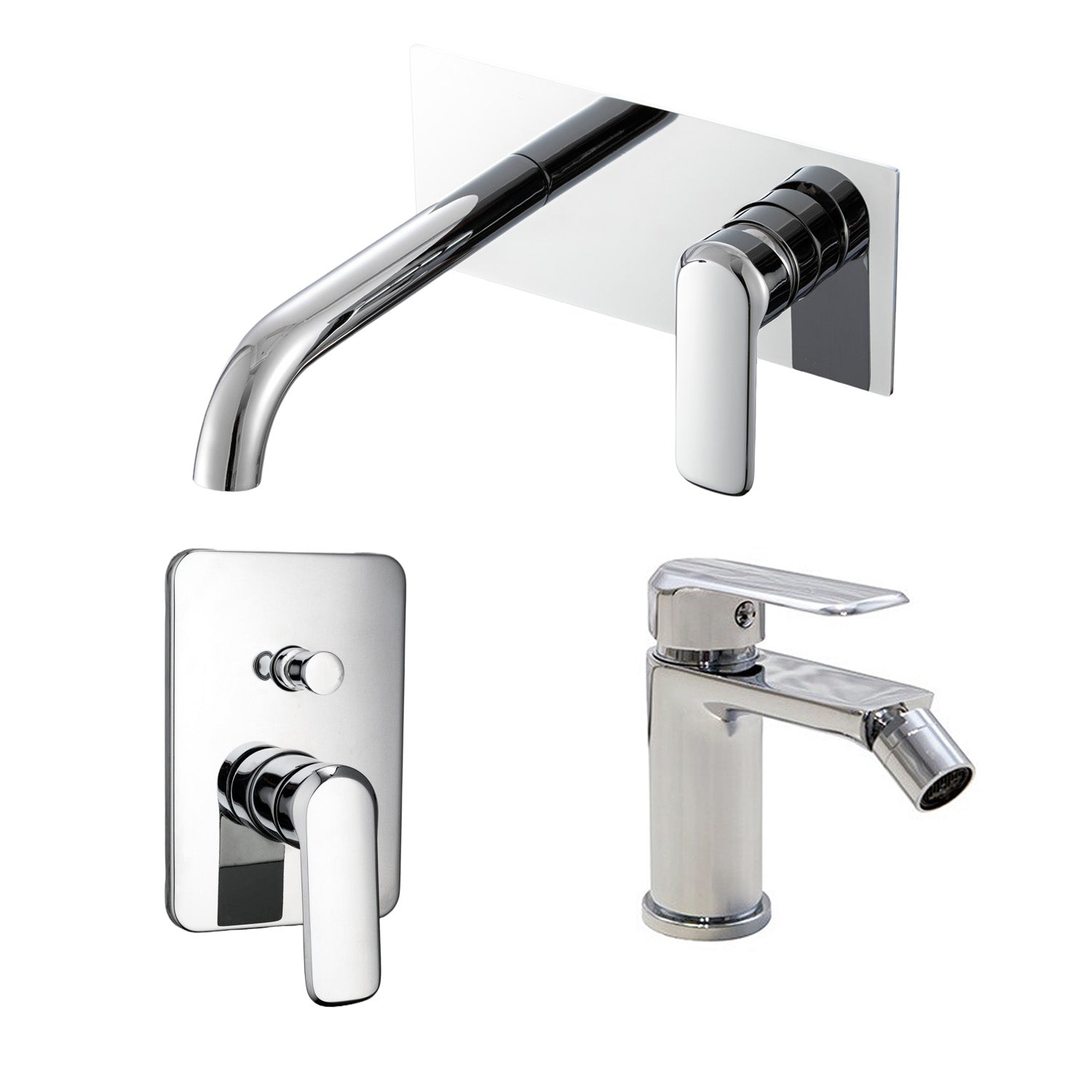 Composizione di miscelatori per lavabo incasso easy box