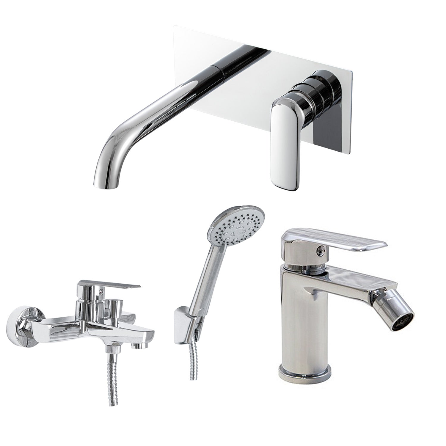 Composizione di miscelatori per lavabo incasso easy box