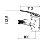 Miscelatore bidet serie Celia in ottone cromato