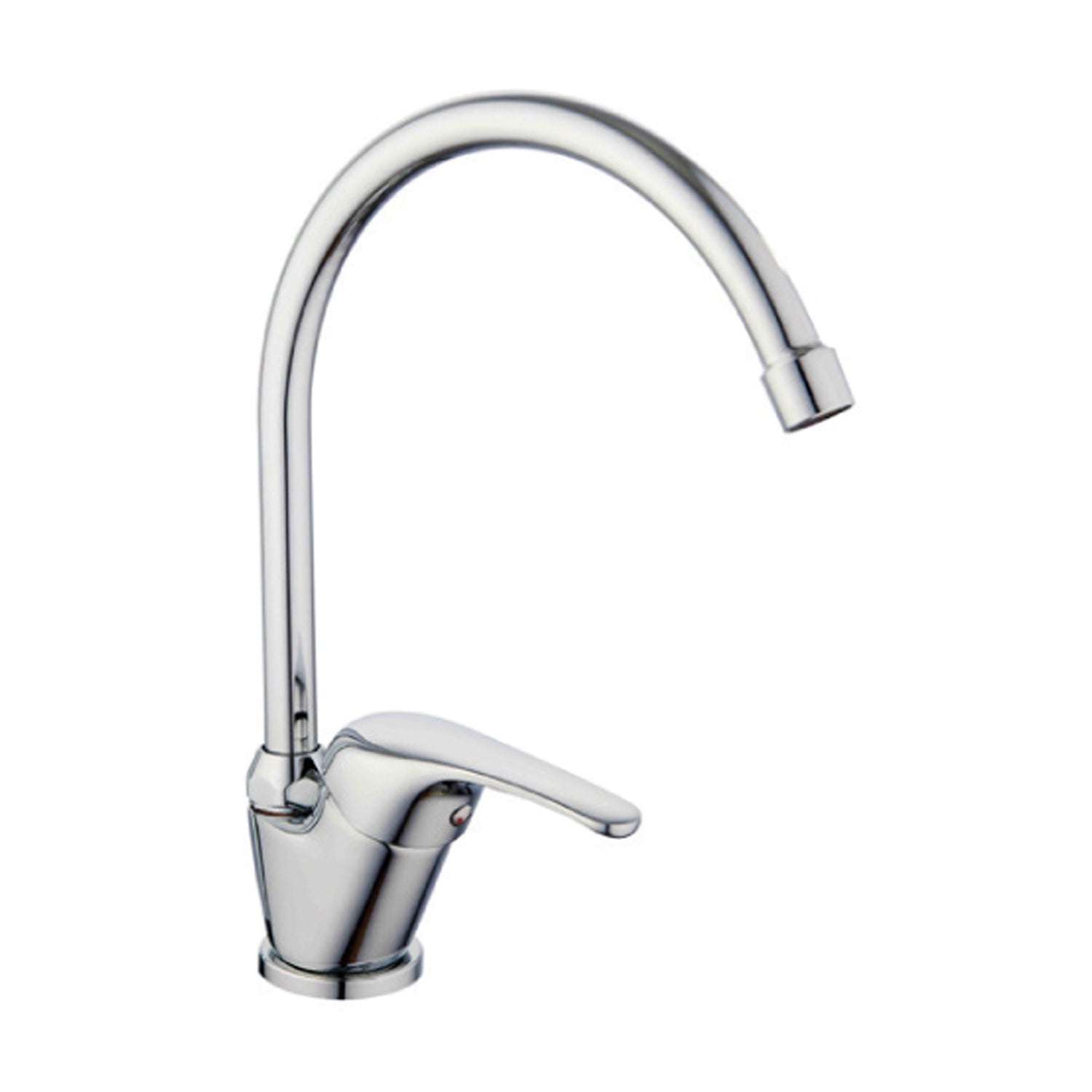 Miscelatore monocomando lavello a canna alta modello Cesio in ottone cromato