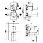Miscelatore incasso doccia Paffoni Effe con deviatore a 2 uscite