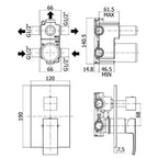 Miscelatore incasso doccia a 3 uscite Paffoni Effe con deviatore