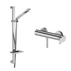 Set saliscendi doccia Level con portasapone e miscelatore doccia esterno Tilt Paffoni