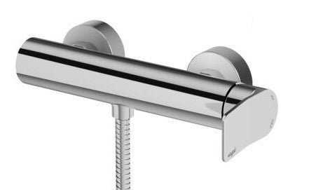 Set saliscendi doccia Level con portasapone e miscelatore doccia esterno Tilt Paffoni