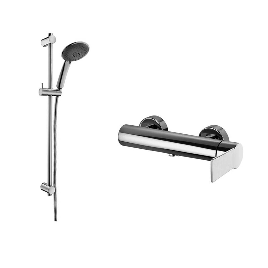 Set Saliscendi con asta per doccia Prestige e miscelatore doccia Tango senza doccino Paffoni