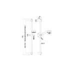 Set saliscendi con doccia tonda minimale e miscelatore doccia esterno cromo