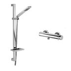 Set saliscendi con asta Level e miscelatore doccia esterno cromo Paffoni