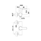 Set Saliscendi con asta per doccia Prestige e miscelatore doccia esterno monocomando Red Cromo Paffoni