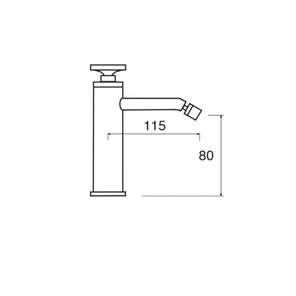 Kit miscelatori lavabo+bidet+doccia in ottone cromato con scarico click-clack serie MimÃ¬ Keller Taps