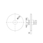 Miscelatore incasso PBOX 010 piastra abs serie Jo Paffoni