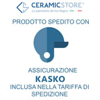 Miscelatore lavabo alto RubiFlux York in ottone completo di piletta click clack