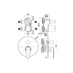Miiscelatore incasso doccia 2  uscite Paffoni Green art. GR018CR