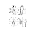 Miscelatore incasso doccia 3 uscite Paffoni Green art. GR019CR