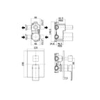 Miscelatore doccia incasso Paffoni Level con cartuccia deviatore art. LES018CR