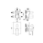 Miscelatore incasso doccia Paffoni Level con deviatore a 3 vie