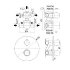 Miscelatore termostatico incasso doccia 3 uscite Paffoni Light art. LIQ019CR