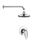 Set Soffione doccia con braccio doccia e miscelatore incasso cromo Paffoni