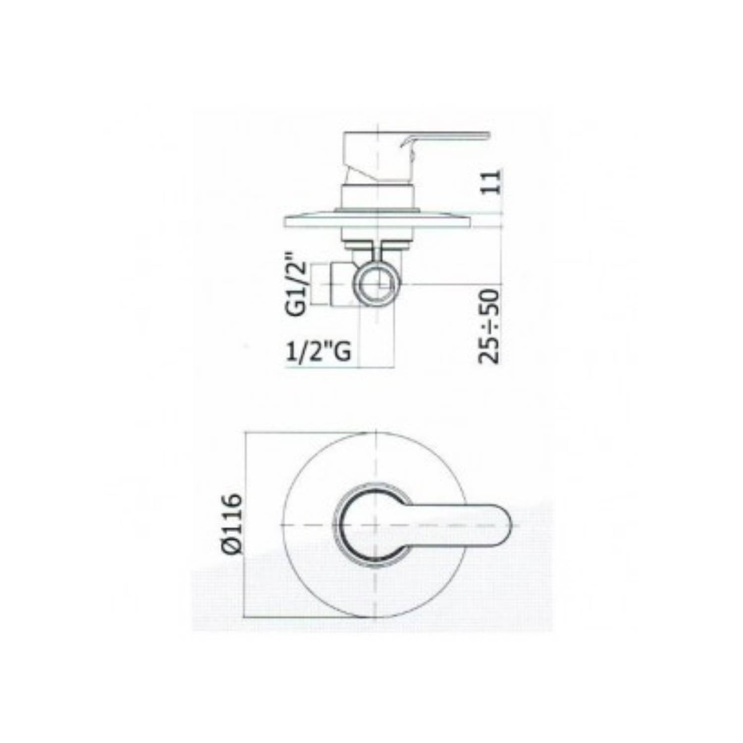 Set soffione doccia tondo anticalcare con braccio 30cm e miscelatore doccia incasso Cromo Paffoni