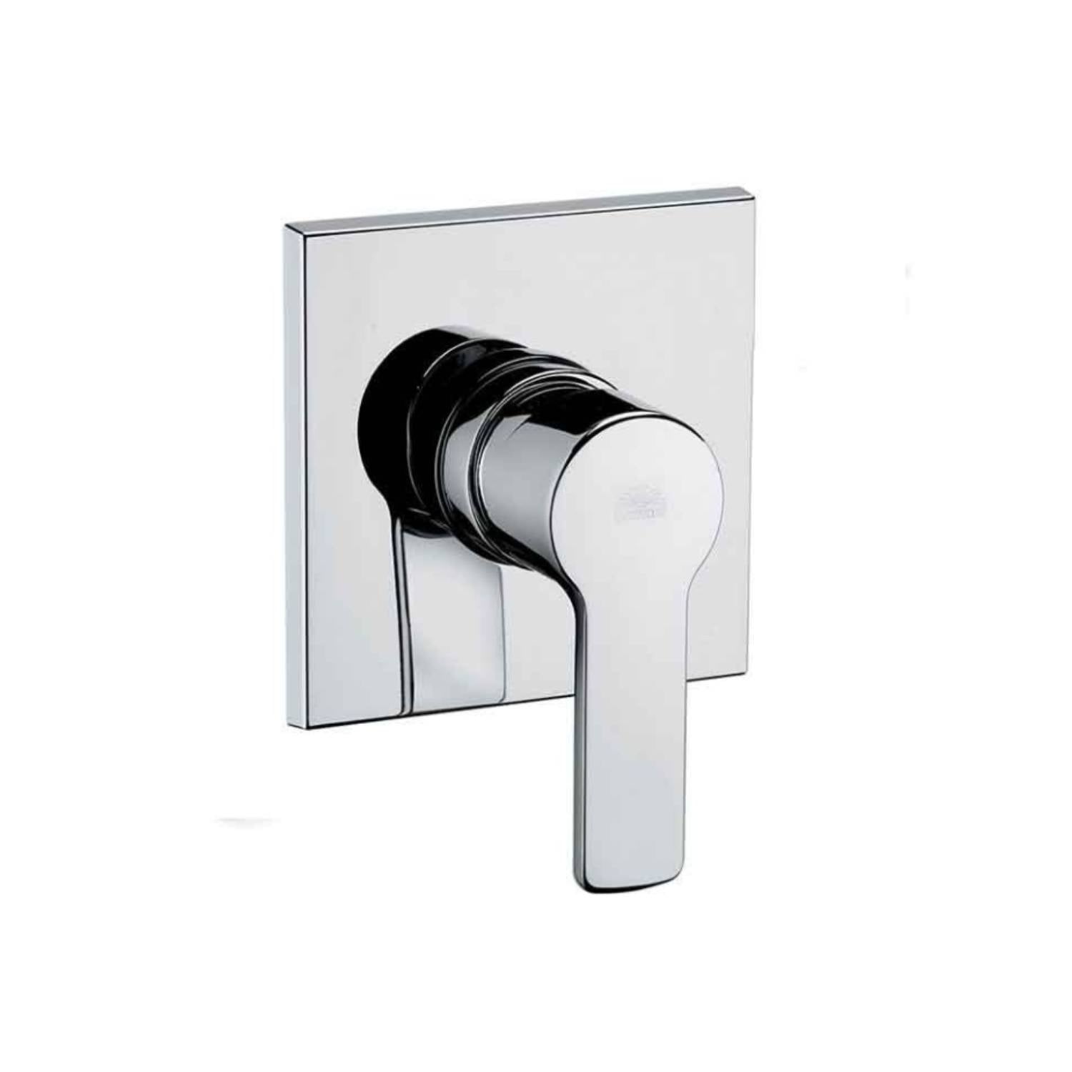 Set soffione doccia anticalcare con braccio doccia quadrato 35cm e miscelatore incasso cromato Paffoni