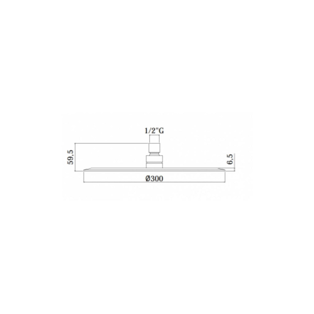 Set soffione tondo con diametro 300mm con braccio doccia quadrato e miscelatore incasso Ringo Cromo Paffoni