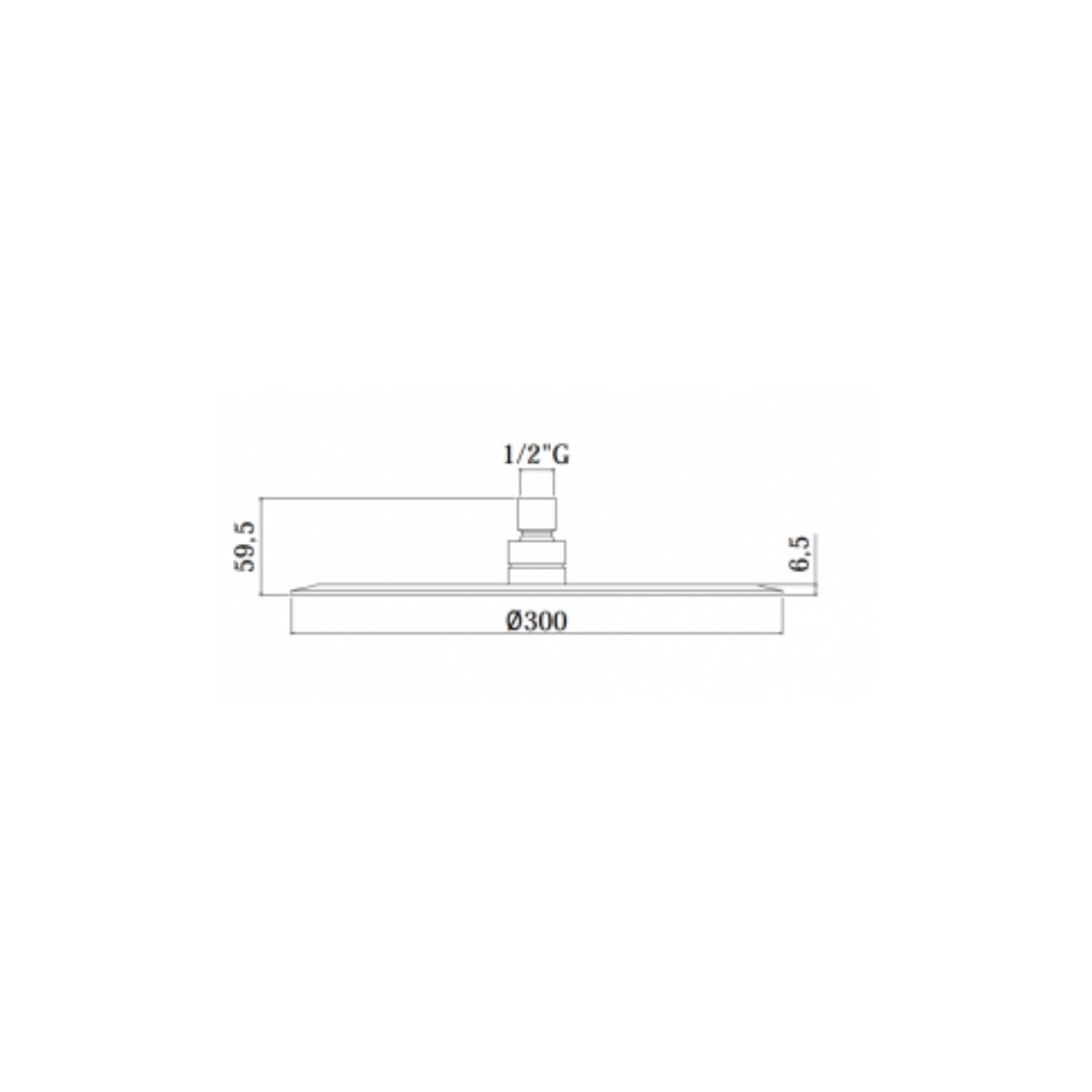 Set soffione tondo con diametro 300mm con braccio doccia quadrato e miscelatore incasso Ringo Cromo Paffoni