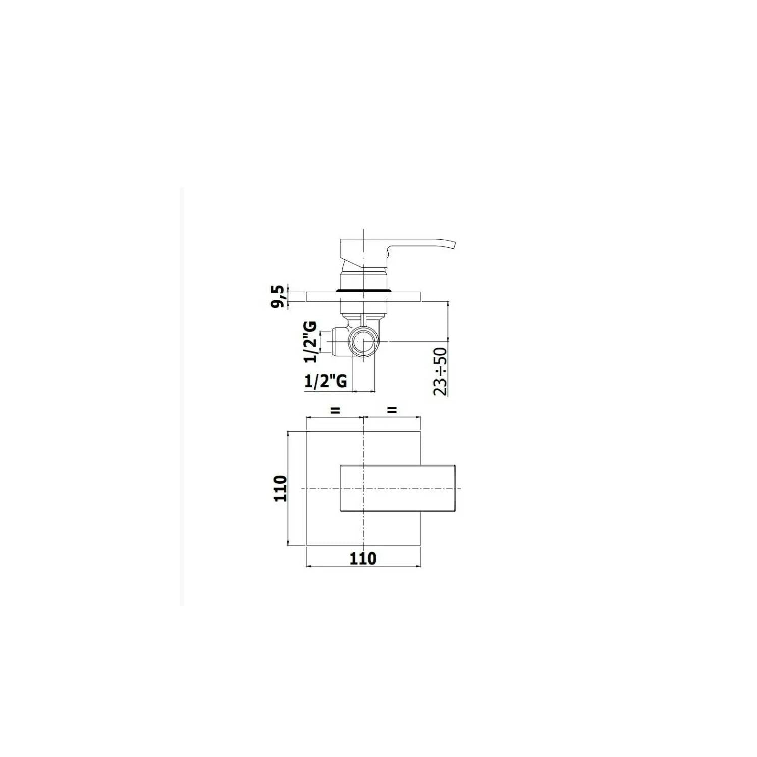Set soffione doccia anticalcare con braccio tondo e miscelatore incasso Level Cromo Paffoni