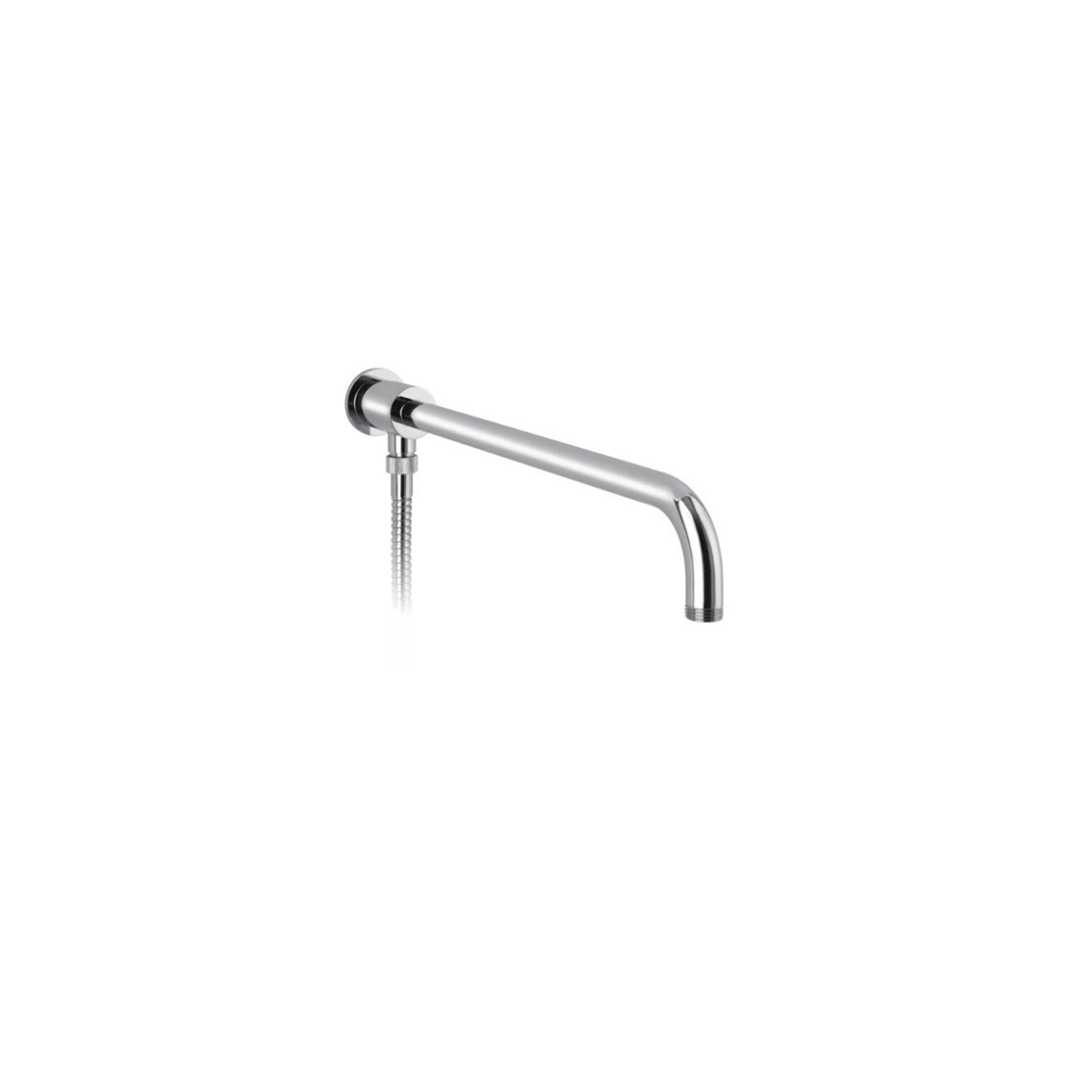 Braccio tondo per doccia con deviatore in ottone cromato Keller Taps