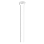 Tubo verticale bianco opaco lungo 400mm tagliabile per sifone Paffoni con codice ZACC240BO
