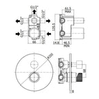Miscelatore doccia con deviatore meccanico 2 uscite Paffoni Jo cromato