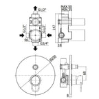 Miscelatore doccia con deviatore a pulsante 2 uscite Paffoni Jocker cromato