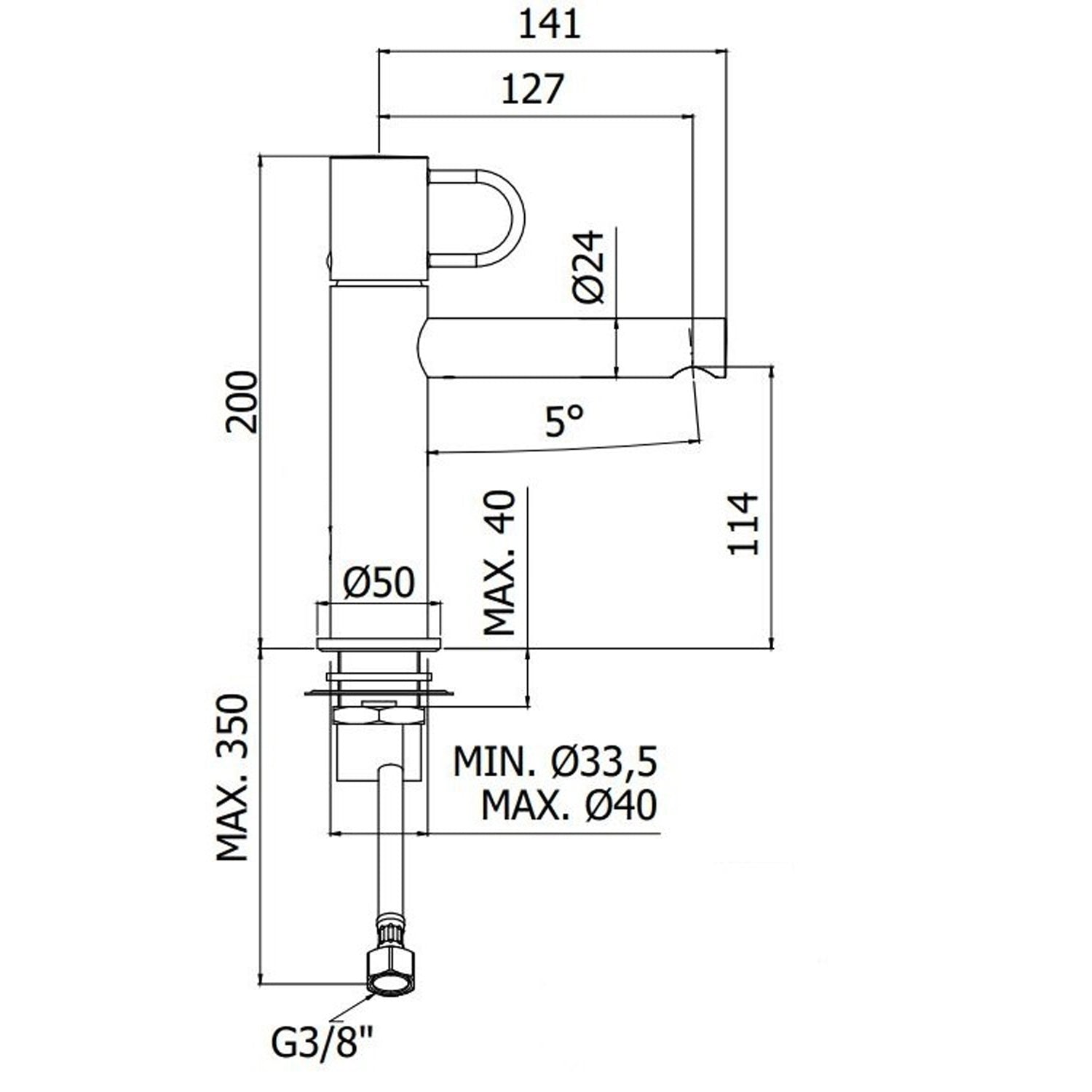 Miscelatore lavabo con scarico click clack Paffoni Jocker cromato
