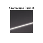 Colonna doccia cromo nero orientabile con soffione quadro