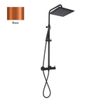Colonna doccia rame orientabile con soffione quadro