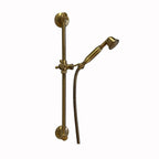 Saliscendi antico oro 18mm con doccia Violetta con manopola bianca moplen