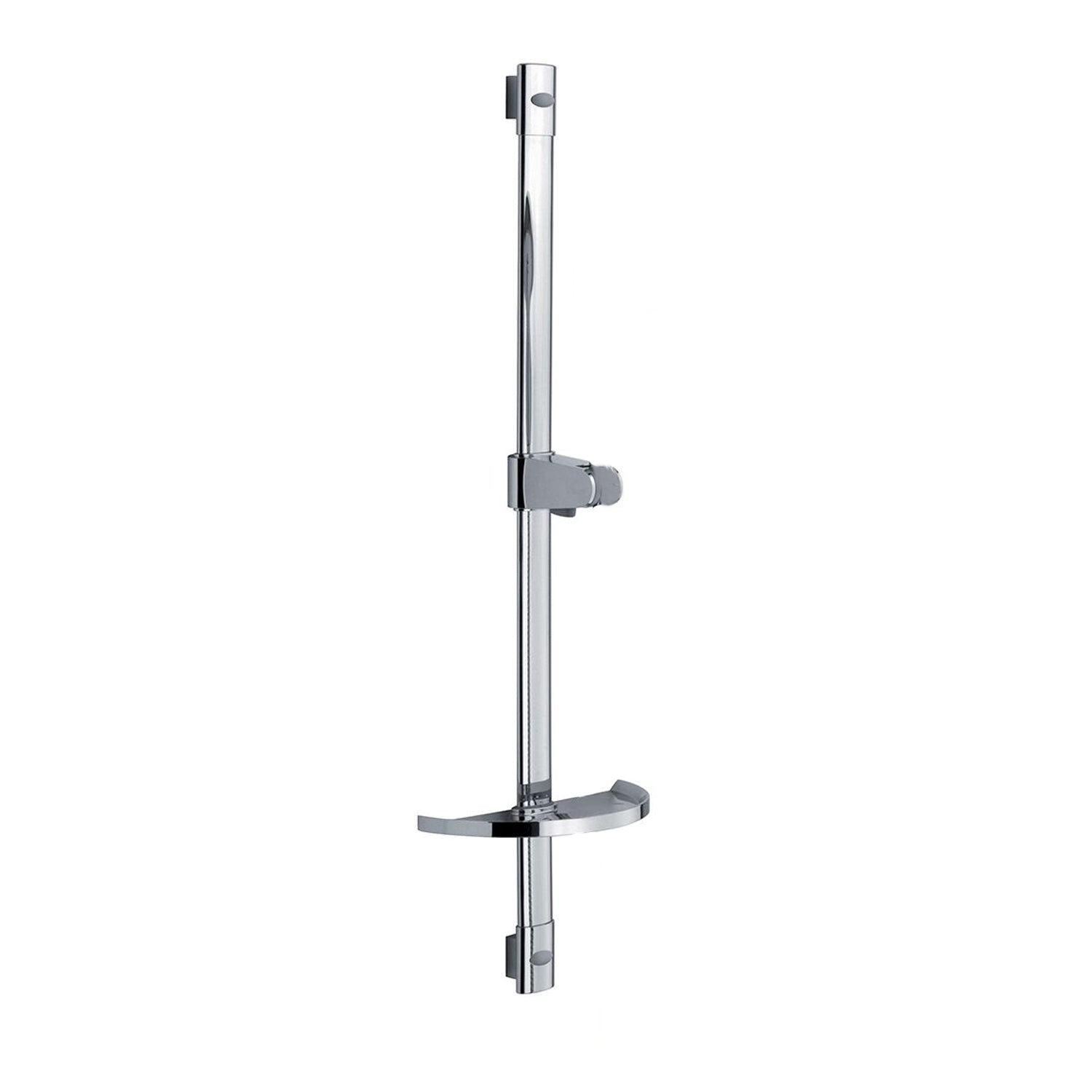 Saliscendi Minerva con asta ovale h85cm con cursore abs e portasapone