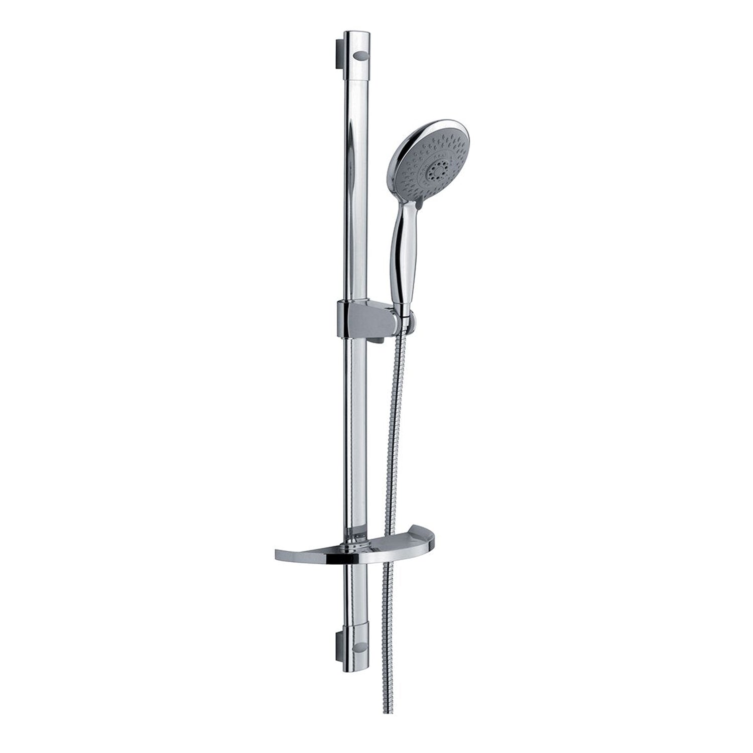 Saliscendi Minerva con asta ovale con doccia Tennis e portasapone