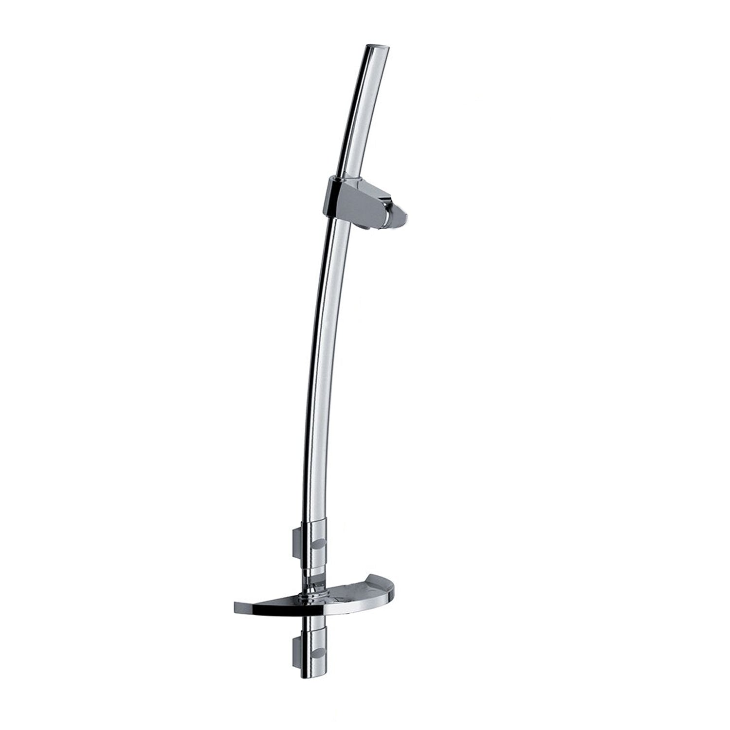 Saliscendi Venus con asta ovale h80cm con scorrevole abs e portasapone