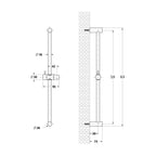 Saliscendi Toscana in ottone 18mm con doccia Ministar e flessibile