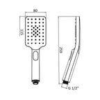 Doccia idromassaggio Turchese anticalcare 3 getti con box