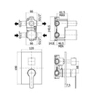 Miscelatore incasso doccia 2 uscite Paffoni Red art. RED018CR