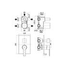Miscelatore a incasso doccia 3 uscite Paffoni Red art. RED019CR
